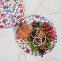 Flower Garden Paws Melamine Dinnerware Set Of 4