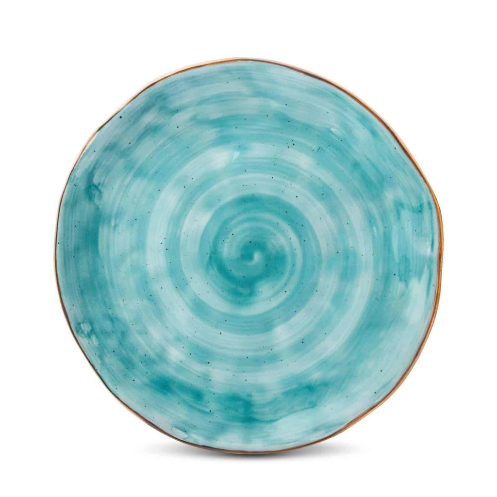 20 Piece Cabana Turquoise Dinnerware Set