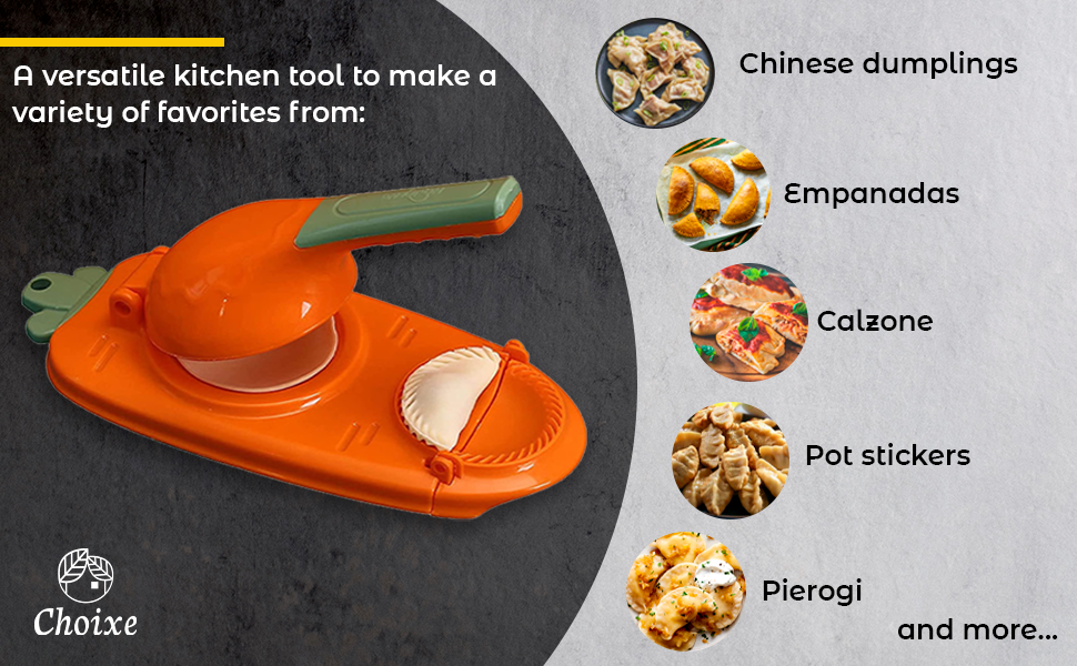 2-in-1 Dough Press Dumpling Empanada Maker Manual Wrapper Mold Kitchen Tool