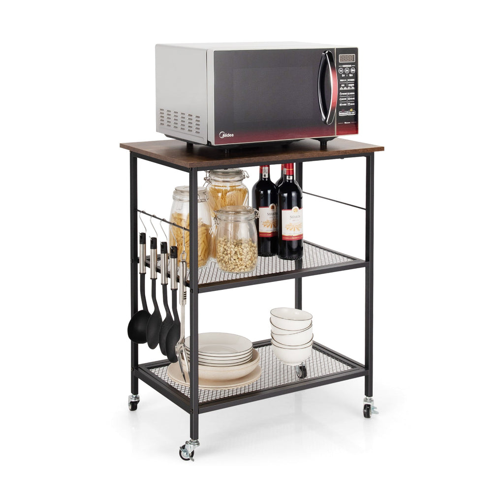 3-Tier Kitchen Utility Industrial Cart