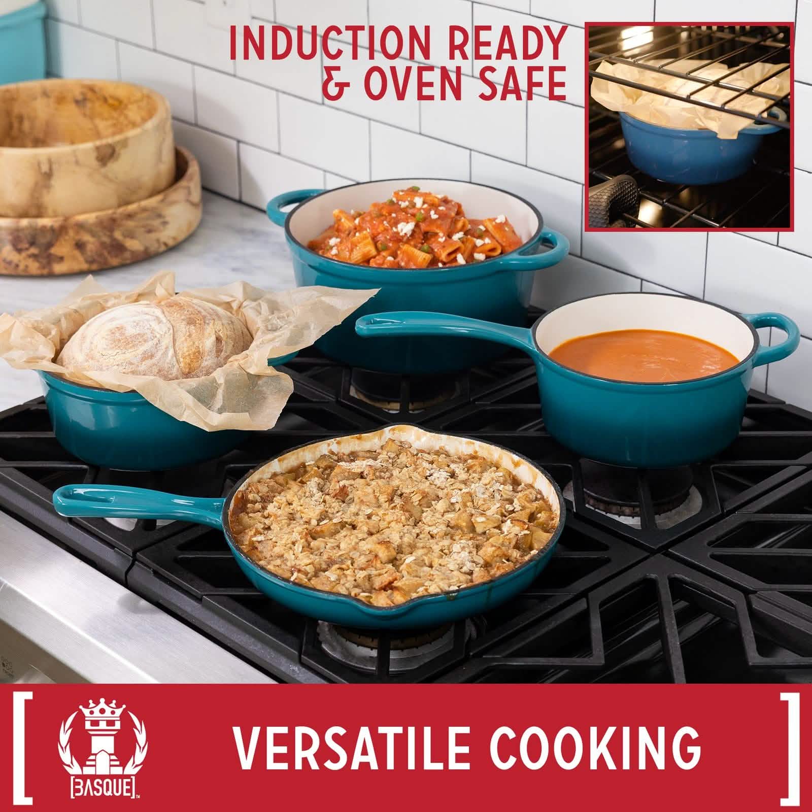 7-Piece Basque Enameled Cast Iron Cookware Set