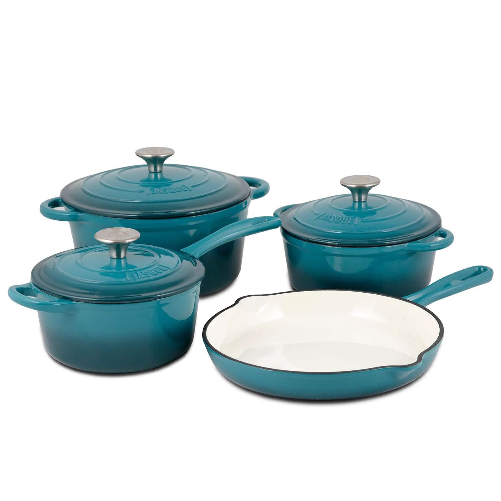 7-Piece Basque Enameled Cast Iron Cookware Set