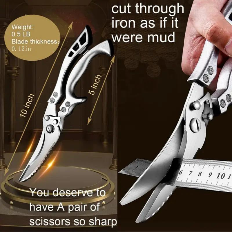 7-Piece Stainless Steel Kitchen Knife Set - Forged Professional Kitchen Knife Set, Boning, Slicing, Carving, Filleting, Deboning,Ping, Ultra-Sharp Cooking Tools for Meat and Fish Meatcleaverset Kitchenware