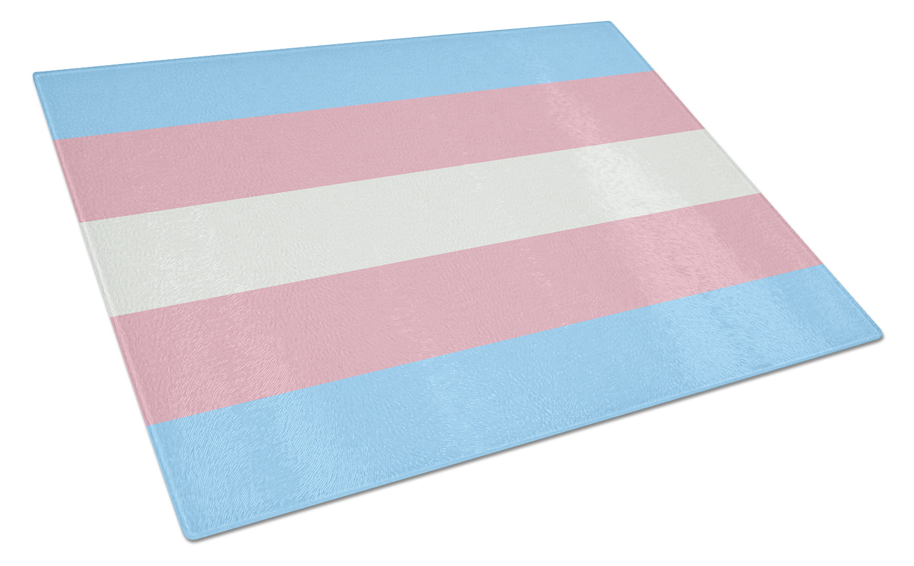 Transgender Pride Cutting Board Tempered Glass Kitchen Surface, Heat Resistant Chopping with Non-Slip Feet,Food Prep & Serving