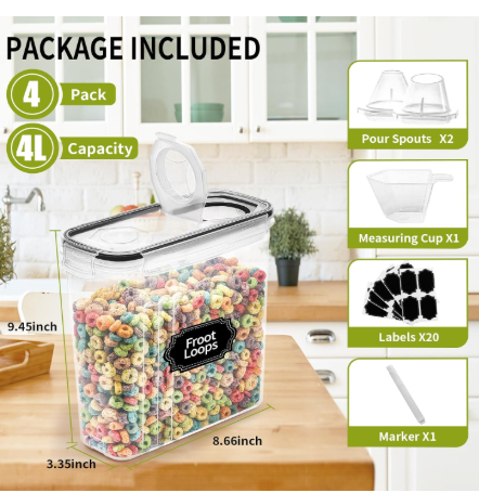 4-Piece Airtight Storage Containers