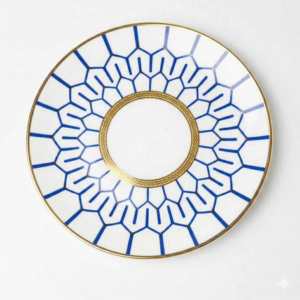 Blue Mosaic Accent Plate - Set Of 4