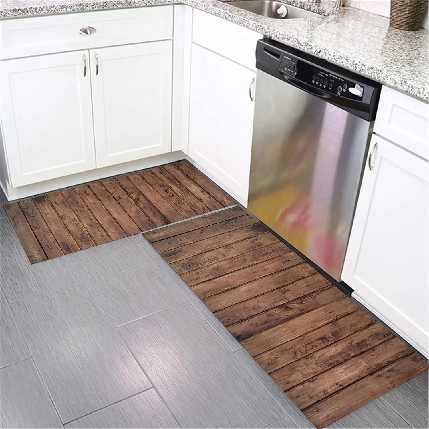 Wooden Kitchen Floor Mat Comfort Non-Slip