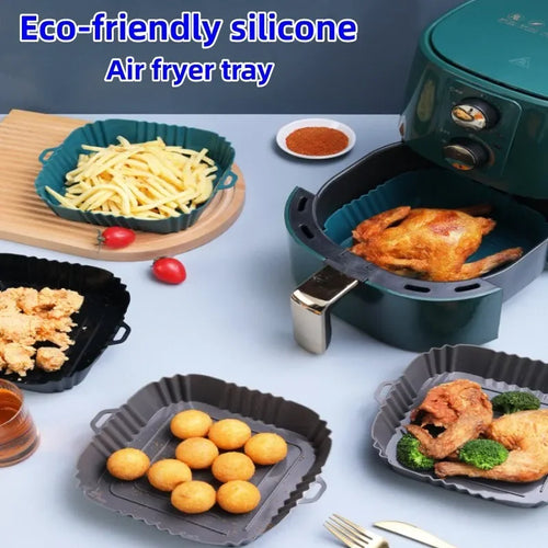 1PC Air Fryer Oven Baking Tray Silicone