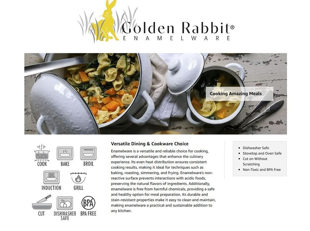 Golden Rabbit Modern Monet Dutch Oven