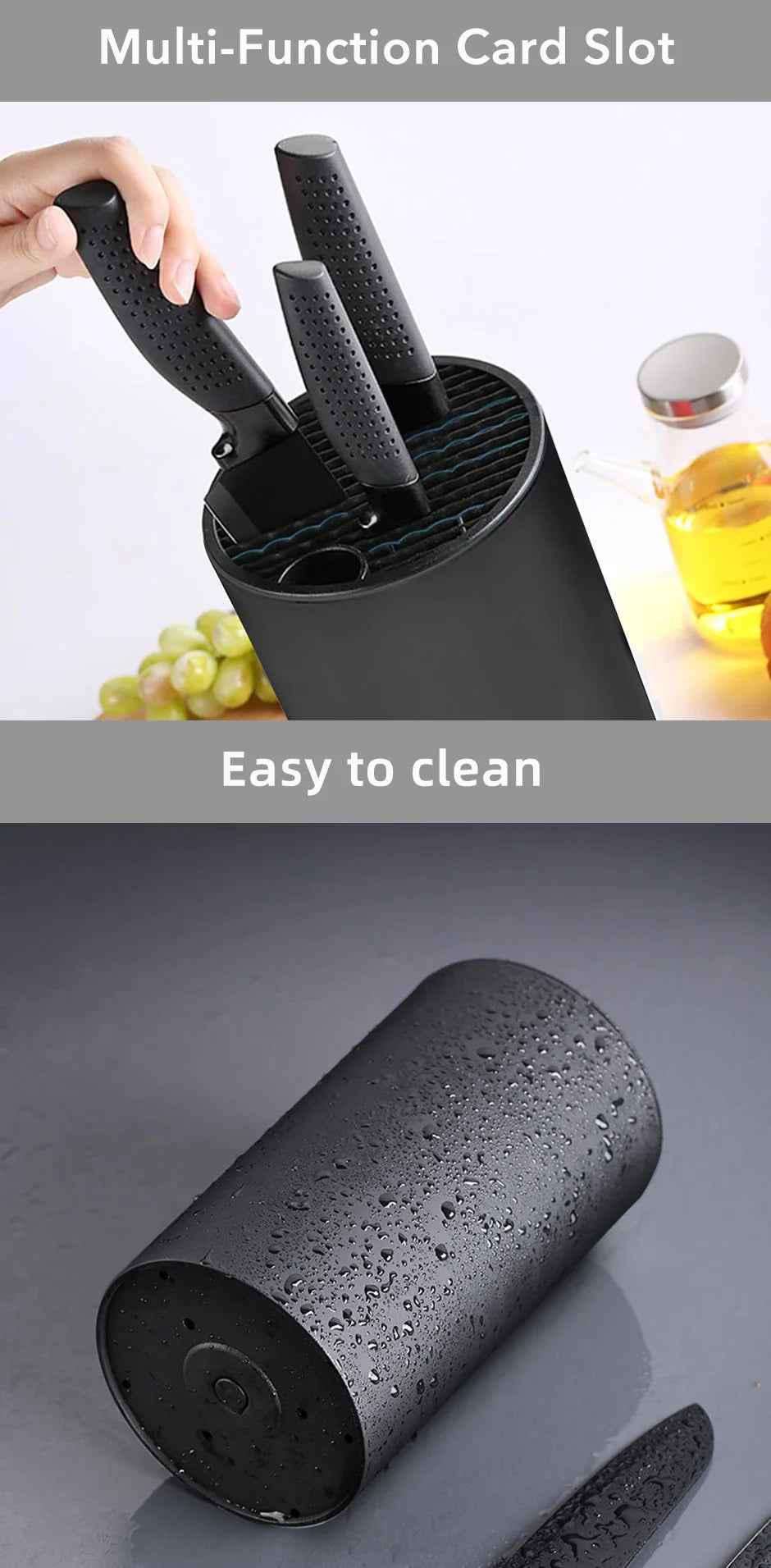 8.8 inch Kitchen Knife Holder Drainable