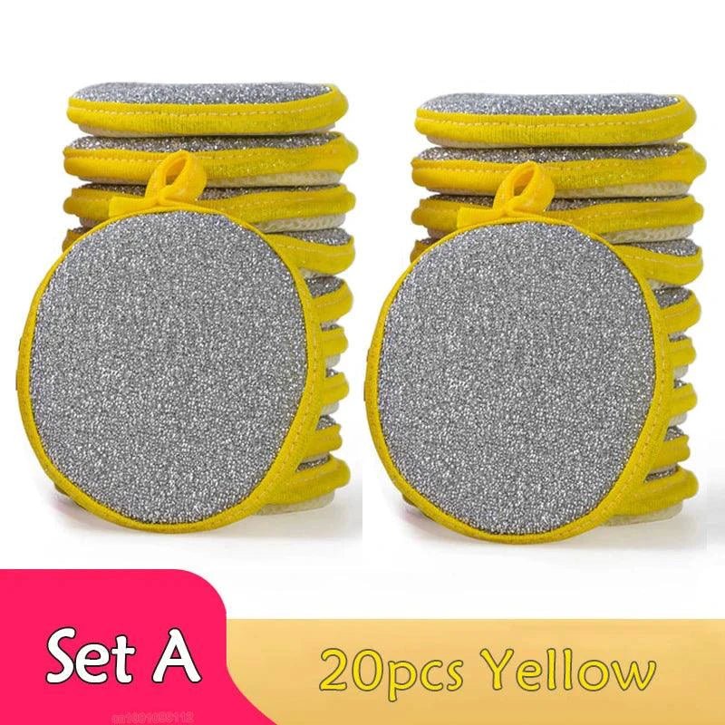 5/10/20Pcs Double Side Dishwashing Sponge