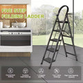 Foldable Steel Step Stool with Tool Tray, 300LBS Capacity