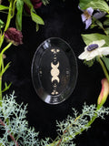 Black, Triple Moon & Runic Dishes - Offering or Dinnerware