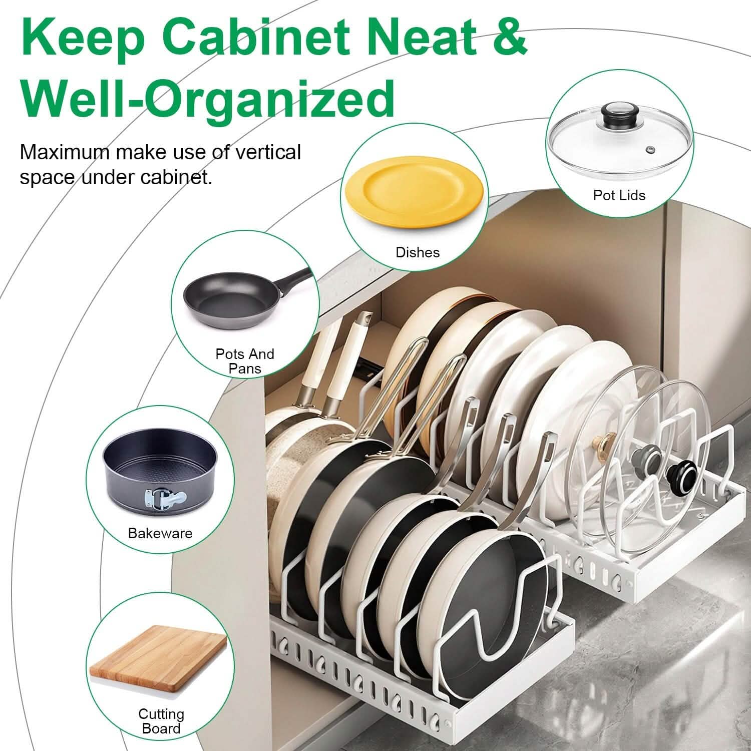 Pull Out Pots and Pans Organizer