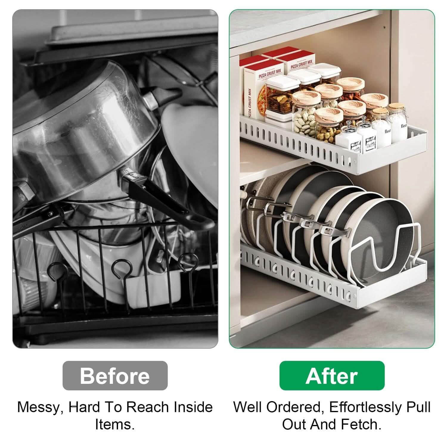 Pull Out Pots and Pans Organizer