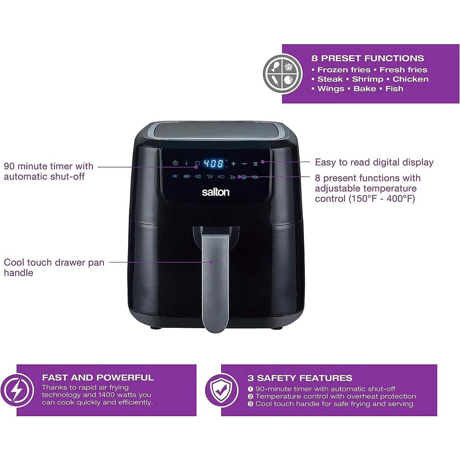 Salton 5Q Digital Air Fryer